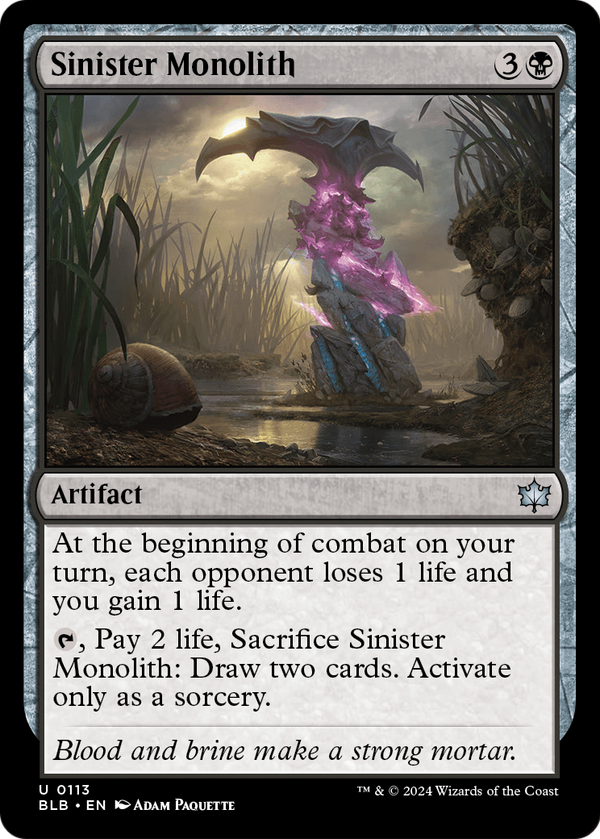 Sinister Monolith (BLB-113) - Bloomburrow Foil
