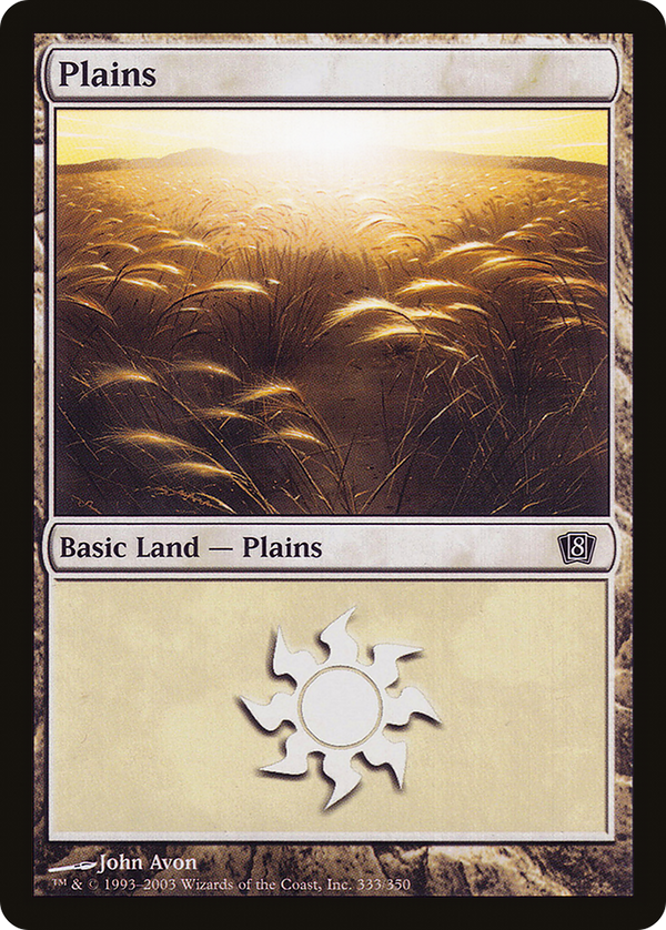 Plains (333) (8ED-333) - 8th Edition Foil
