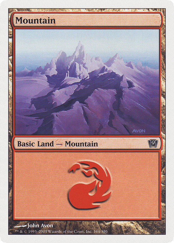 Mountain (344) (9ED-344) - 9th Edition Foil