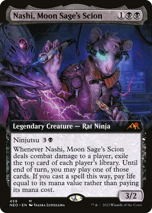 Nashi, Moon Sage's Scion (Extended Art) (NEO-459) - Kamigawa: Neon Dynasty: (Extended Art)