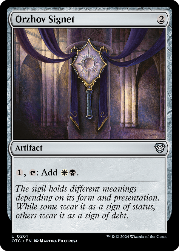 Orzhov Signet (OTC-261) - Outlaws of Thunder Junction Commander