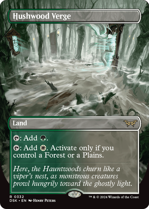 Hushwood Verge (Borderless) (DSK-332) - Duskmourn: House of Horror Foil