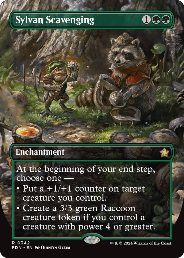 Sylvan Scavenging (Borderless) (FDN-342) - Foundations: (enchantment)