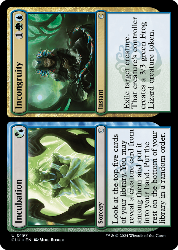 Incubation // Incongruity (CLU-197) - Ravnica: Clue Edition