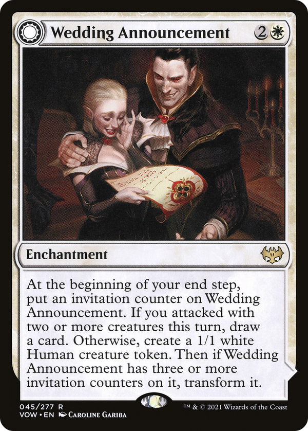 Wedding Announcement (VOW-045) - Innistrad: Crimson Vow: (Double Faced Transform) Foil