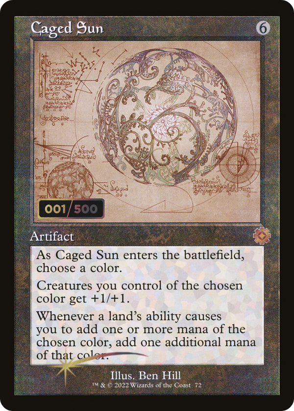 Caged Sun (Schematic) (Serial Numbered) (BRR-072) - The Brothers' War Retro Artifacts Foil