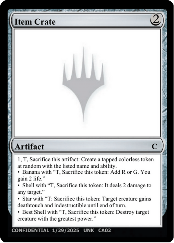 Item Crate (UNK-CA02C) - Un-Known Event Playtest Cards