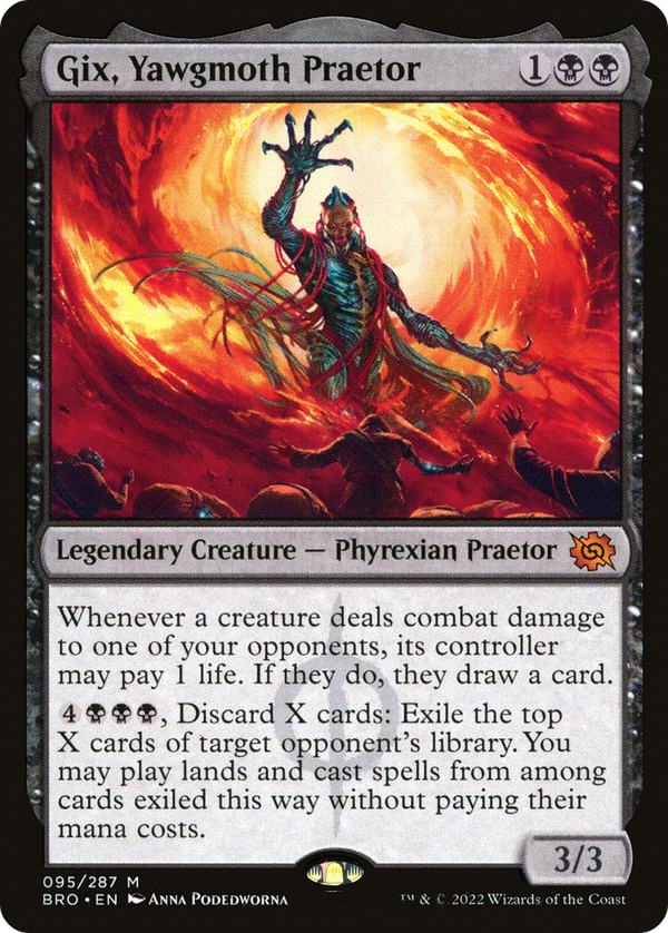 Gix, Yawgmoth Praetor (BRO-095) - The Brothers' War Foil