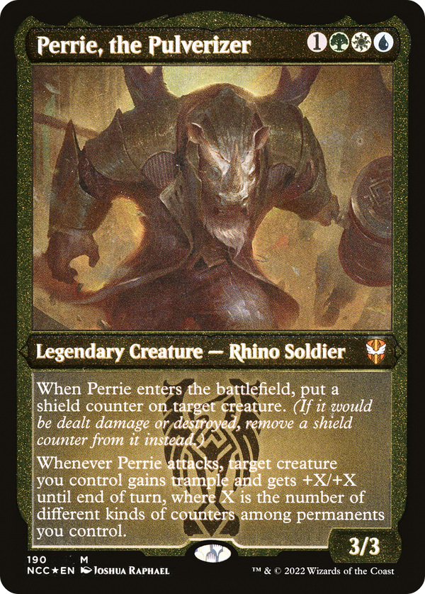 Perrie, the Pulverizer (Display Commander) - Thick Stock (NCC-190) - New Capenna Commander Foil