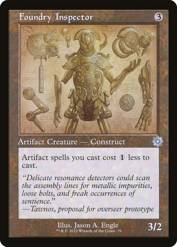 Foundry Inspector (Schematic) (BRR-079) - The Brothers' War Retro Artifacts Foil