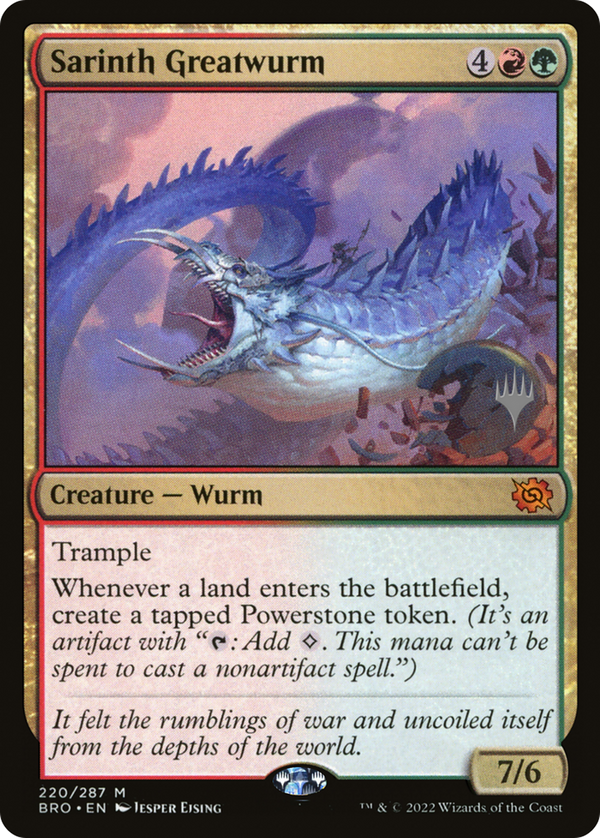 Sarinth Greatwurm (PPBRO-220) - The Brothers' War Promos