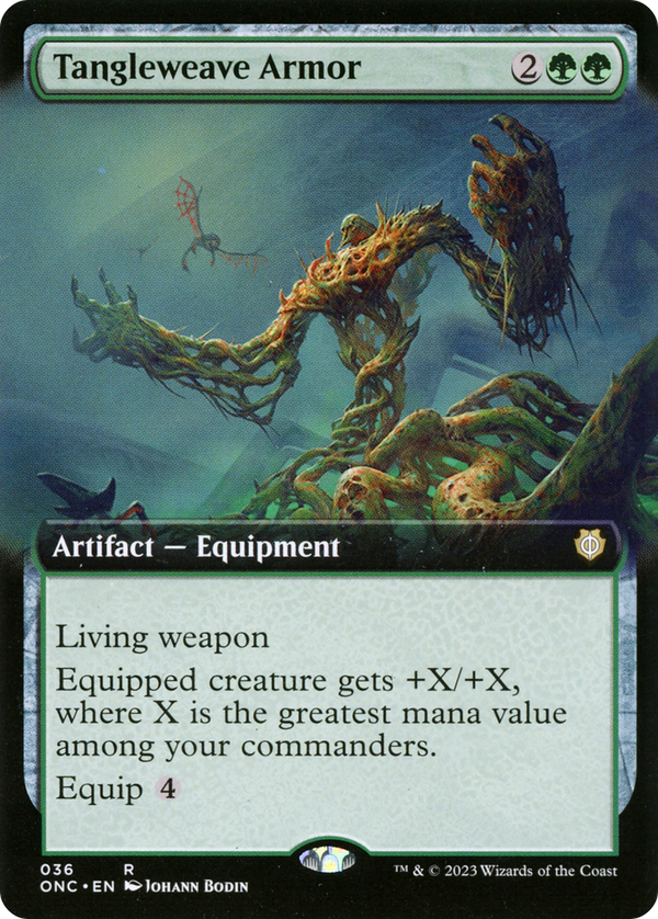 Tangleweave Armor (Extended Art) (ONC-036) - Phyrexia: All Will Be One Commander: (Extended Art) Foil