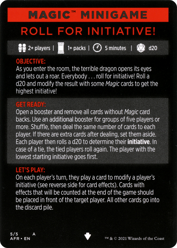 Roll for Initiative // Roll for Initiative (cont'd) (MAFR-005) - Adventures in the Forgotten Realms Minigames