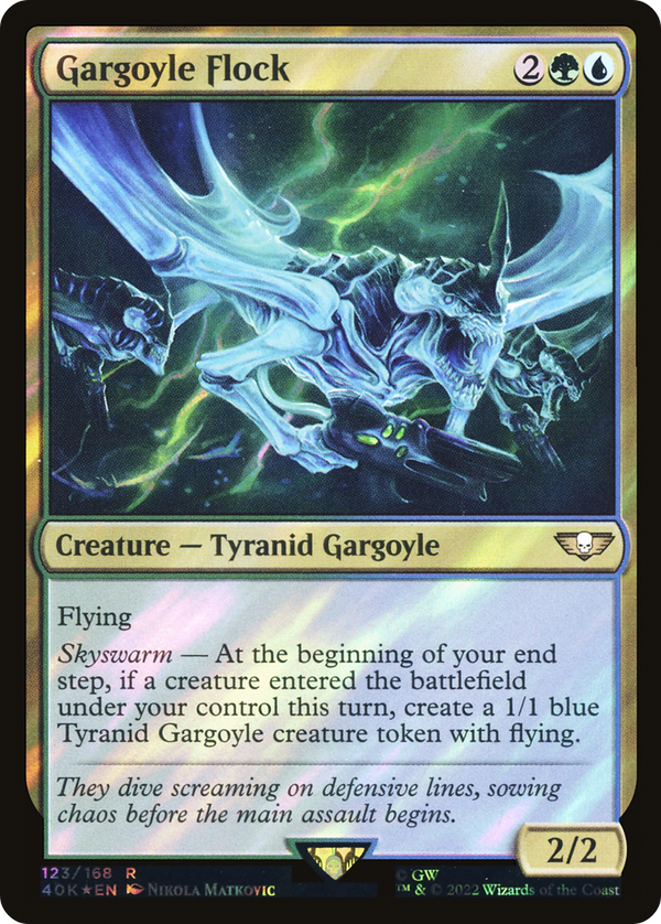 Gargoyle Flock (Surge Foil) (40K-123) - Warhammer 40,000 Commander Foil