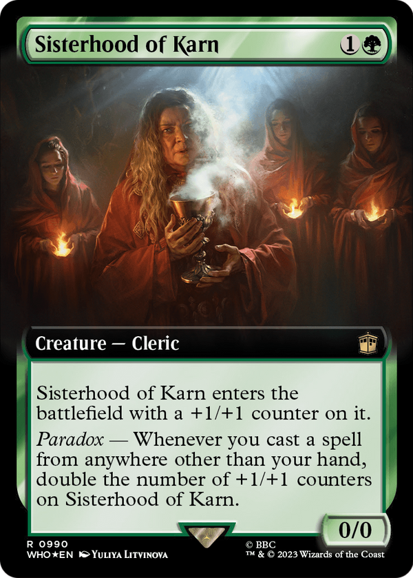 Sisterhood of Karn (Extended Art) (Surge Foil) (WHO-990) - Doctor Who: (Extended Art) Foil