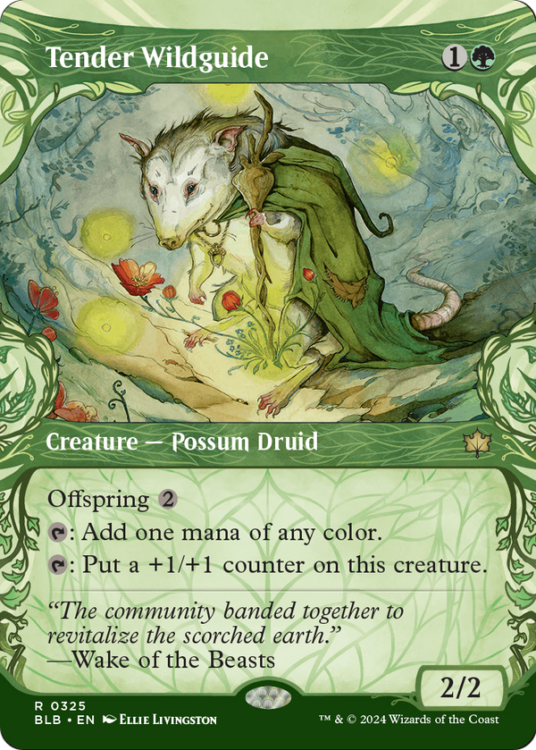 Tender Wildguide (Showcase) (BLB-325) - Bloomburrow: (Showcase) (Borderless)