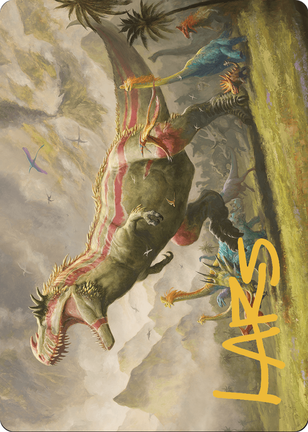 Ghalta, Stampede Tyrant // Ghalta, Stampede Tyrant (ALCI-024) - The Lost Caverns of Ixalan Art Series (Borderless) Foil