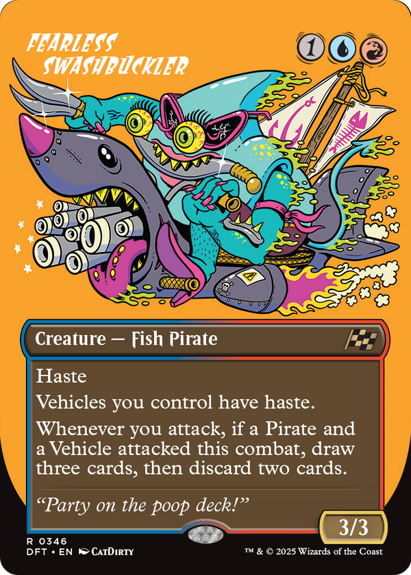 Fearless Swashbuckler (Borderless) (DFT-346) - Aetherdrift Foil