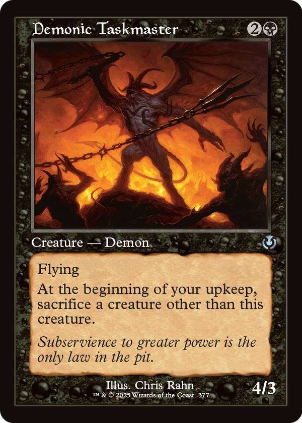 Demonic Taskmaster (Retro Frame) (INR-377) - Innistrad Remastered Foil