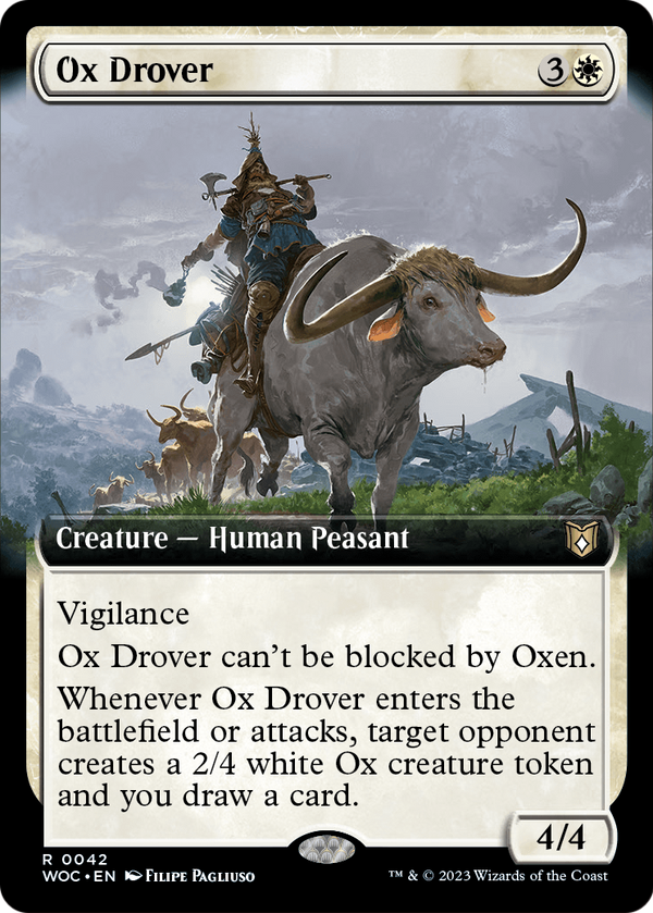 Ox Drover (Extended Art) (WOC-042) - Wilds of Eldraine Commander: (Extended Art)
