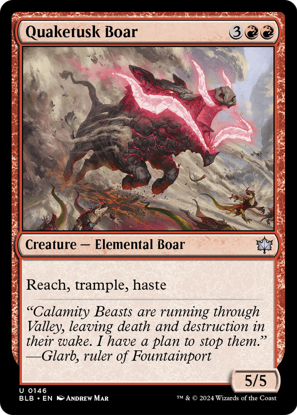 Quaketusk Boar (BLB-146) - Bloomburrow Foil