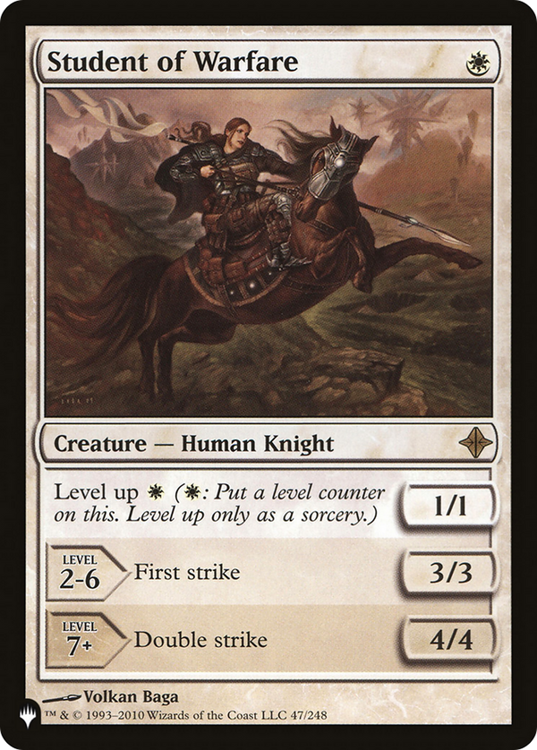 Student of Warfare (LIST-ROE-47) - The List