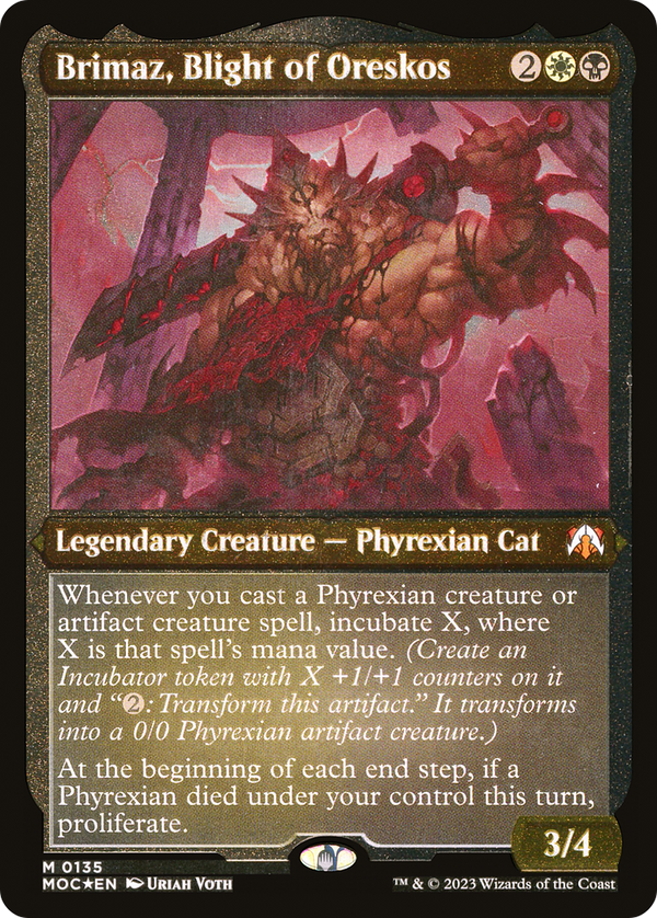 Brimaz, Blight of Oreskos (Display Commander) - Thick Stock (MOC-135) - March of the Machine Commander Foil