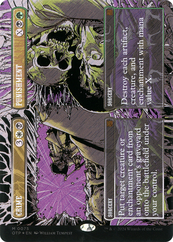Crime // Punishment (Textured Foil) (OTP-075) - Breaking News (Borderless) Foil