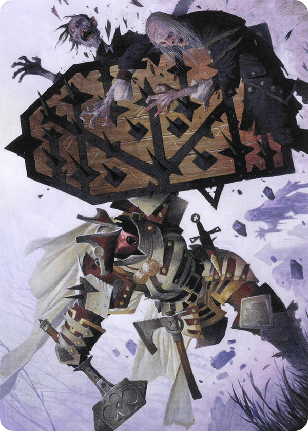Estwald Shieldbasher // Estwald Shieldbasher (AVOW-009) - Crimson Vow Art Series (Borderless) Foil