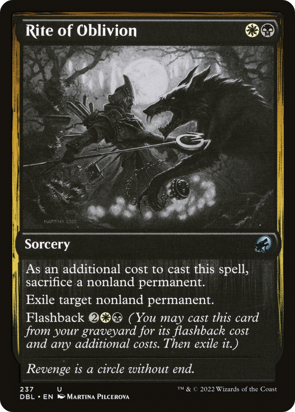 Rite of Oblivion (DBL-237) - Innistrad: Double Feature Foil