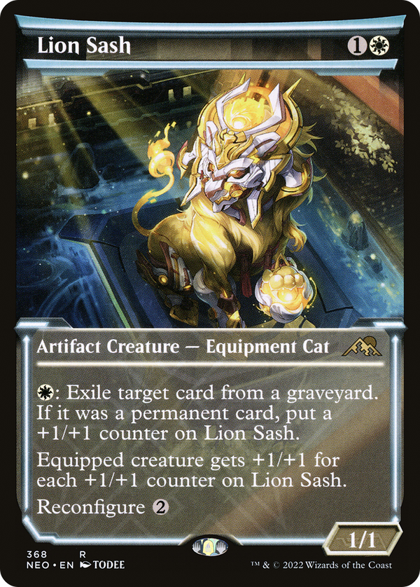 Lion Sash (Showcase) (NEO-368) - Kamigawa: Neon Dynasty: (Showcase) Foil