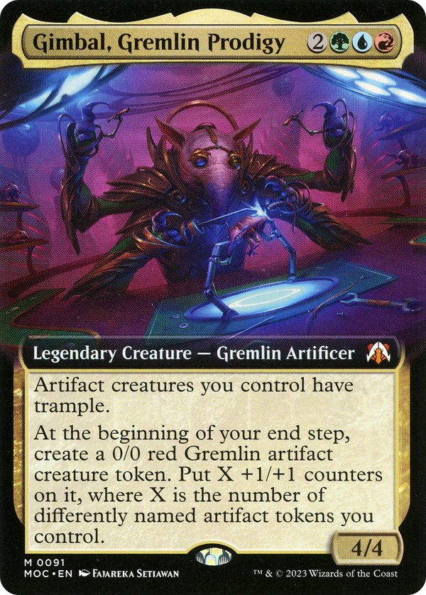 Gimbal, Gremlin Prodigy (Extended Art) (MOC-091) - March of the Machine Commander: (Extended Art) Foil