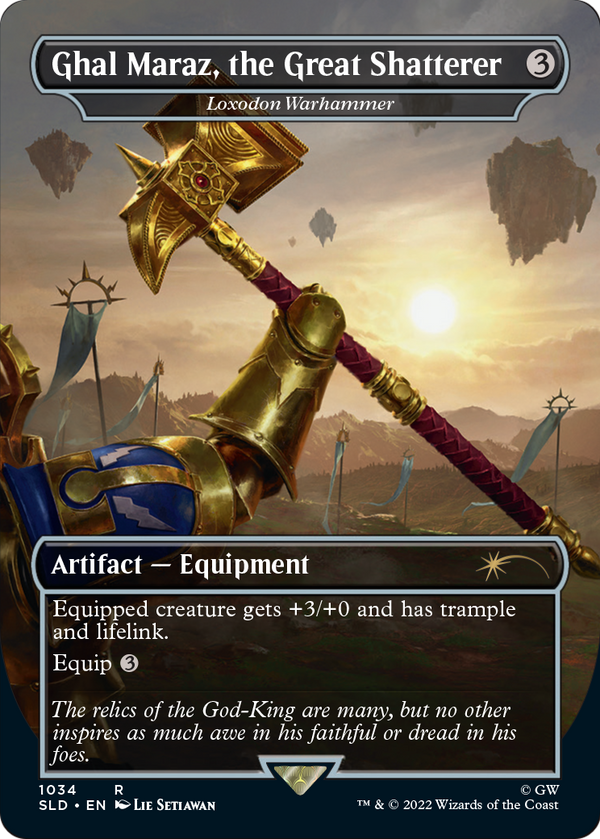 Ghal Maraz, the Great Shatterer - Loxodon Warhammer (Borderless) (SLD-1034) - Secret Lair Drop / Ghal Maraz, the Great Shatterer (Borderless) Foil
