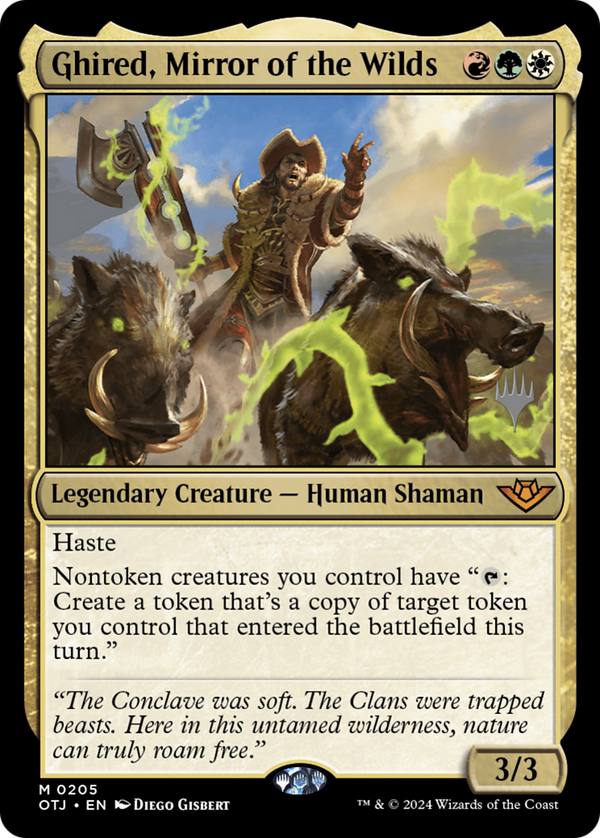 Ghired, Mirror of the Wilds (PPOTJ-205) - Outlaws of Thunder Junction Promos Foil