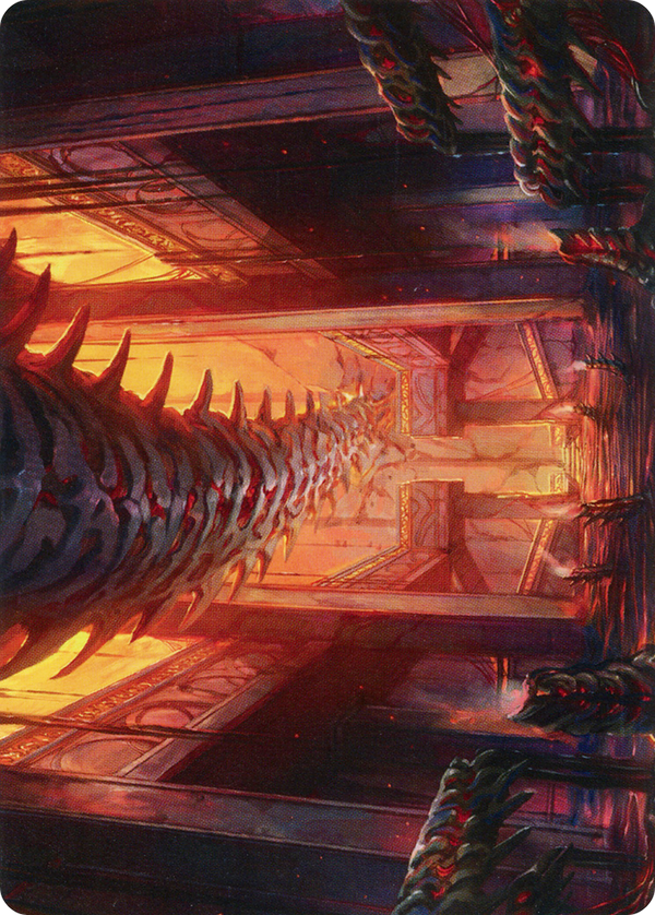 Bloodfell Caves // Bloodfell Caves (AMOM-055) - March of the Machine Art Series (Borderless) Foil