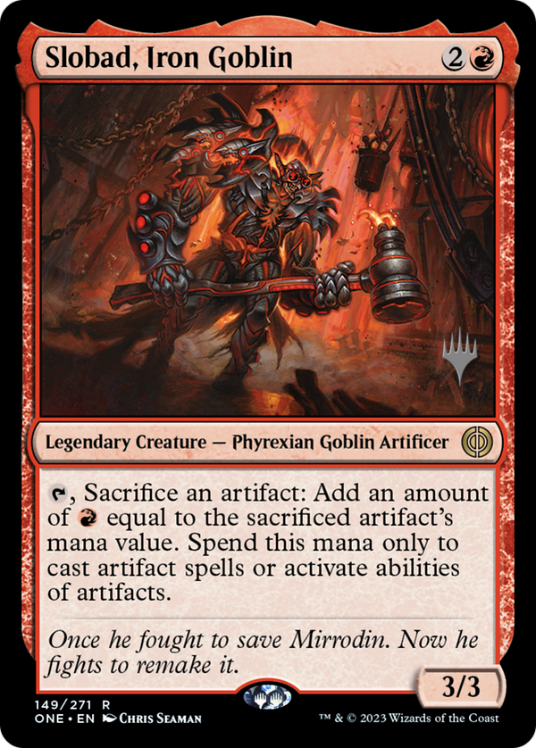 Slobad, Iron Goblin (PPONE-149) - Phyrexia: All Will Be One Promos Foil