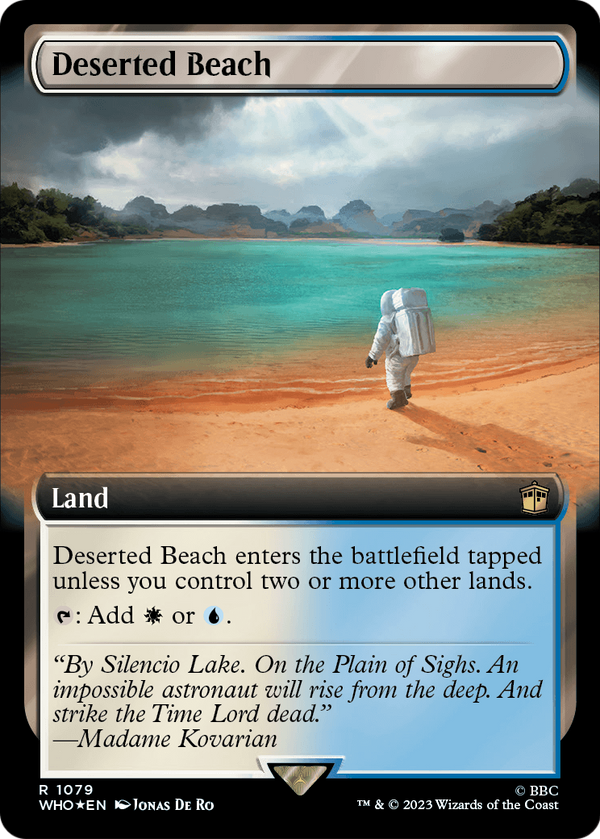 Deserted Beach (Extended Art) (Surge Foil) (WHO-1079) - Doctor Who: (Extended Art) Foil