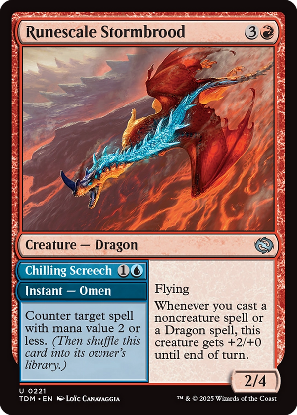 Runescale Stormbrood (TDM-221) - Tarkir: Dragonstorm Foil