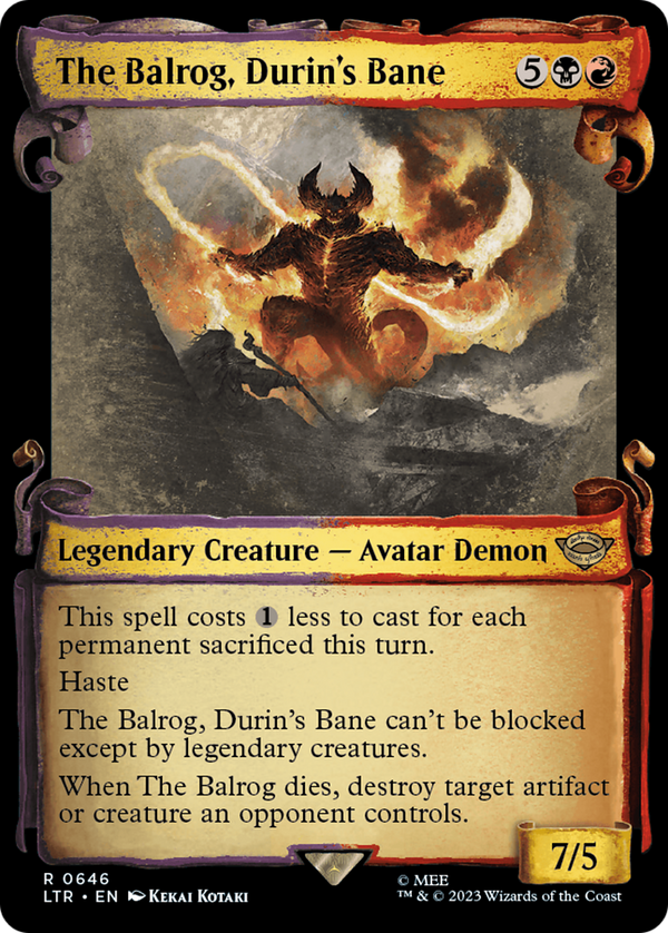 The Balrog, Durin's Bane (Showcase Scrolls) (LTR-646) - The Lord of the Rings: Tales of Middle-earth: (Showcase)