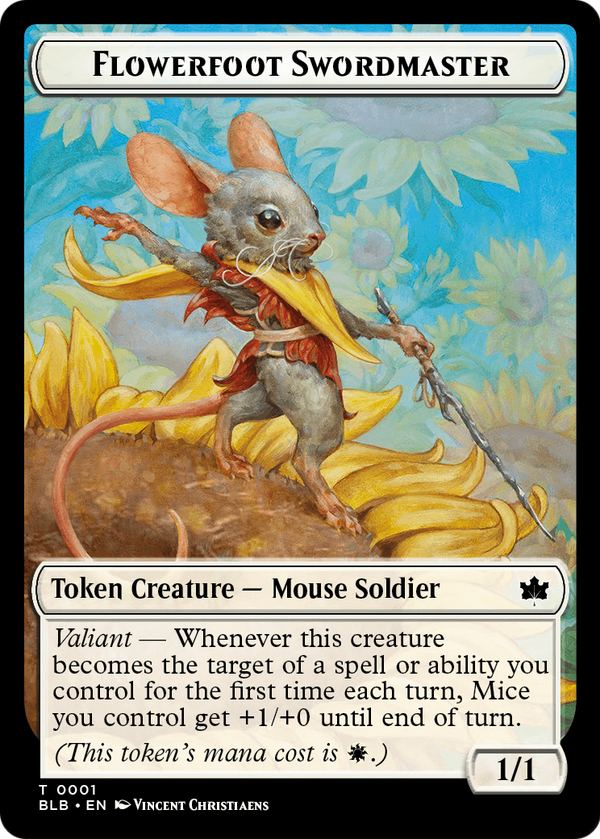 Flowerfoot Swordmaster Token (BLB-001) - Bloomburrow Tokens