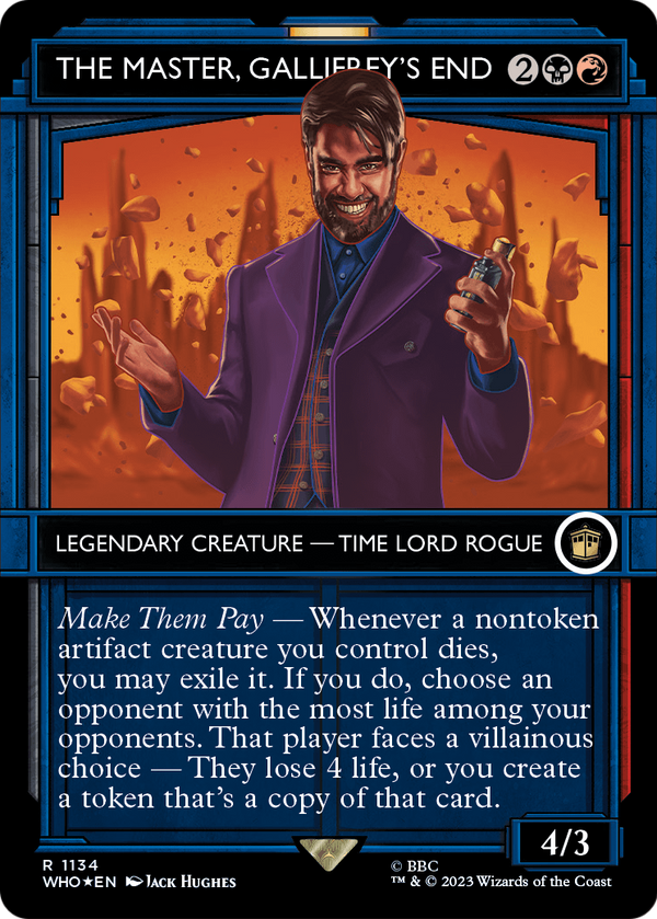 The Master, Gallifrey's End (Showcase) (Surge Foil) (WHO-1134) - Doctor Who: (Showcase) (Borderless) Foil