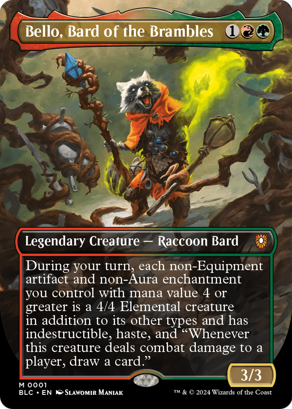 Bello, Bard of the Brambles (Borderless) (BLC-001) - Bloomburrow Commander