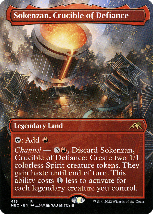 Sokenzan, Crucible of Defiance (Borderless) (NEO-415) - Kamigawa: Neon Dynasty