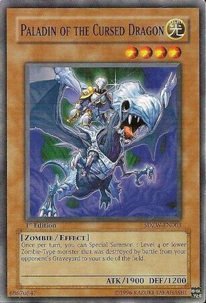 Paladin of the Cursed Dragon (SDZW-EN003) - Structure Deck: Zombie World 1st Edition