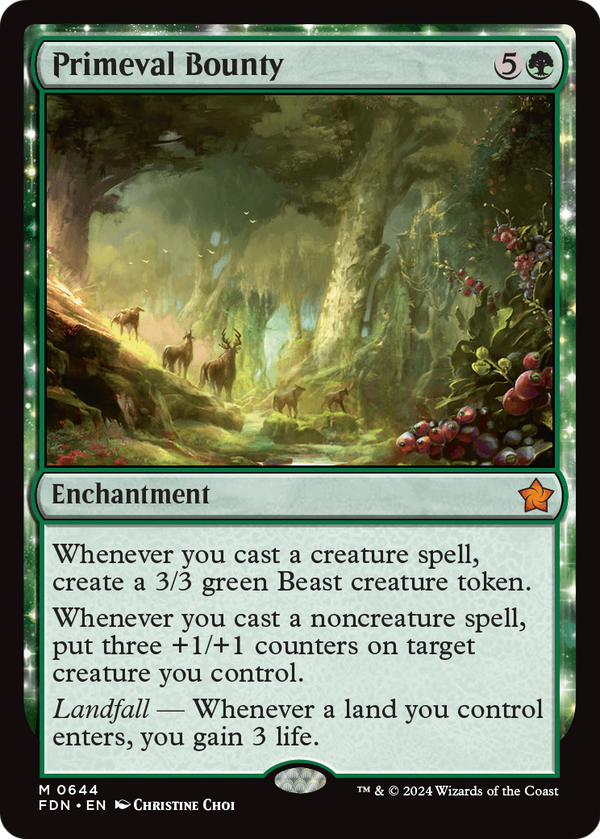 Primeval Bounty (FDN-644) - Foundations: (enchantment)
