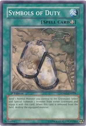 Symbols of Duty (SDWS-EN029) - Structure Deck: Warriors' Strike 1st Edition
