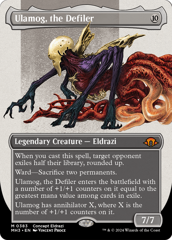 Ulamog, the Defiler (Borderless) (MH3-383) - Modern Horizons 3 Foil