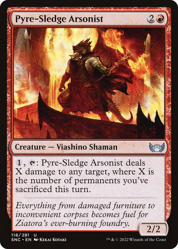 Pyre-Sledge Arsonist (SNC-118) - Streets of New Capenna Foil