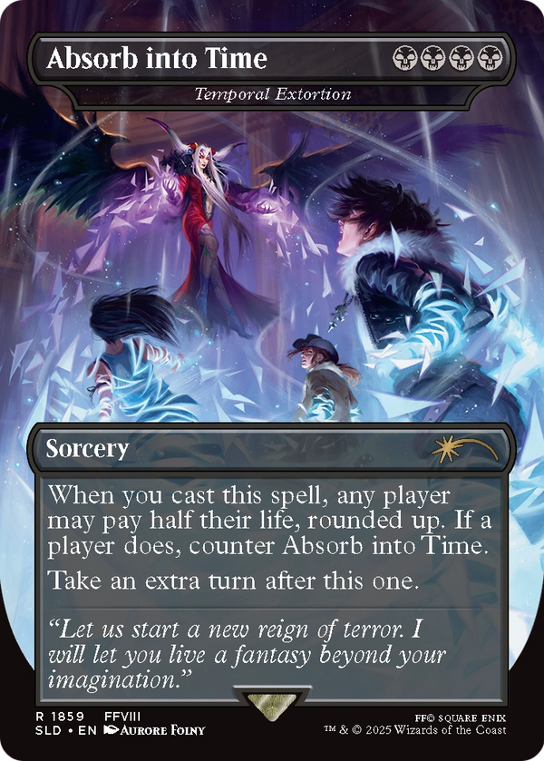 Temporal Extortion (SLD-1859) - Secret Lair Drop / Absorb into Time (Borderless)
