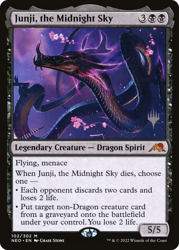 Junji, the Midnight Sky (PPNEO-102) - Kamigawa: Neon Dynasty Promos Foil